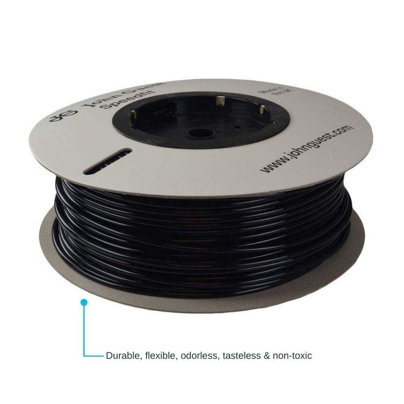 John Guest أنبوب LLDPE مرن 1/4 بوصة × 500 قدم من جون غيست، أنبوب ماء للسباكة، أسود، PE-08-BI-DF-E - Image 2